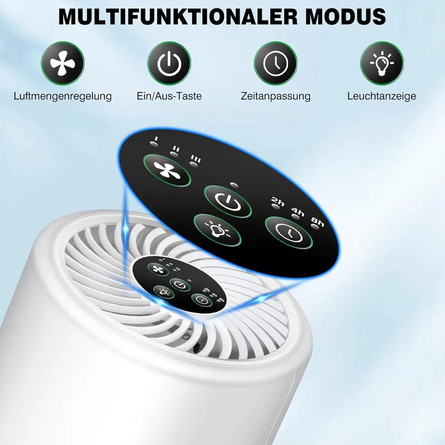 Air Purifier for Home with H13 True HEPA Air Cleaner Air Purifier Smoke Odor For Pet Home Removes 99.97% of Pollutants Low Noise