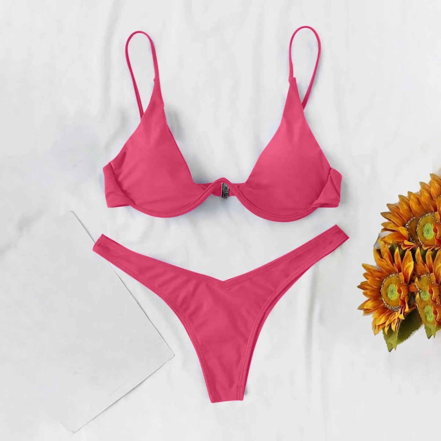 2025 Sexy  Bikini Swimsuit Low Waisted  Beach Bathing Suit   Brazilian Swimwear Two Pieces Sale