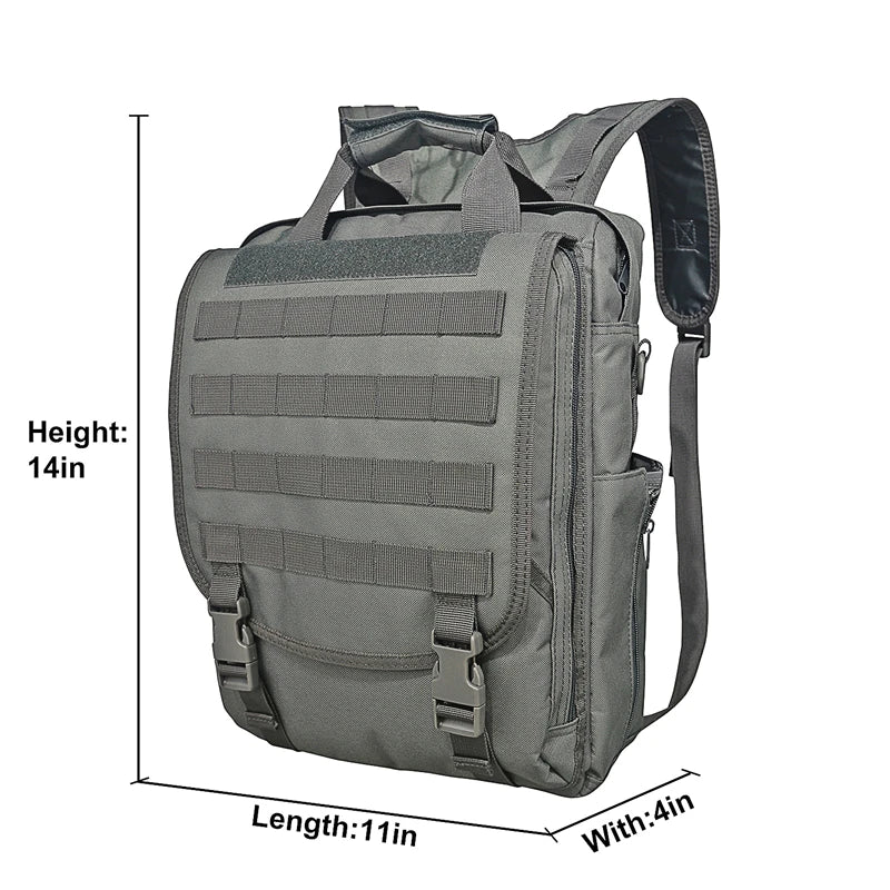 Molle Laptop Bag Tactical Messenger Bag Computer Backpack Fanny Belt Shoulder Camping Outdoor Sports Bag