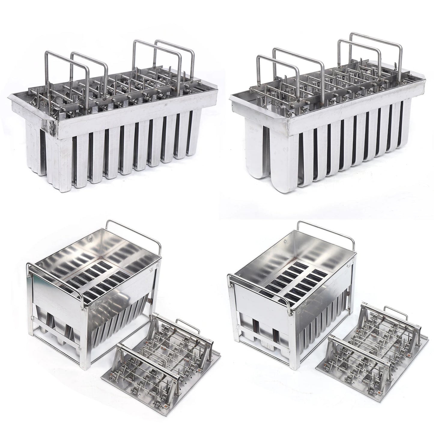 20-Cavity Stainless Steel Ice Pop Mold, Food-Grade Material, Easy to Clean, Ideal for Homemade Healthy Popsicles
