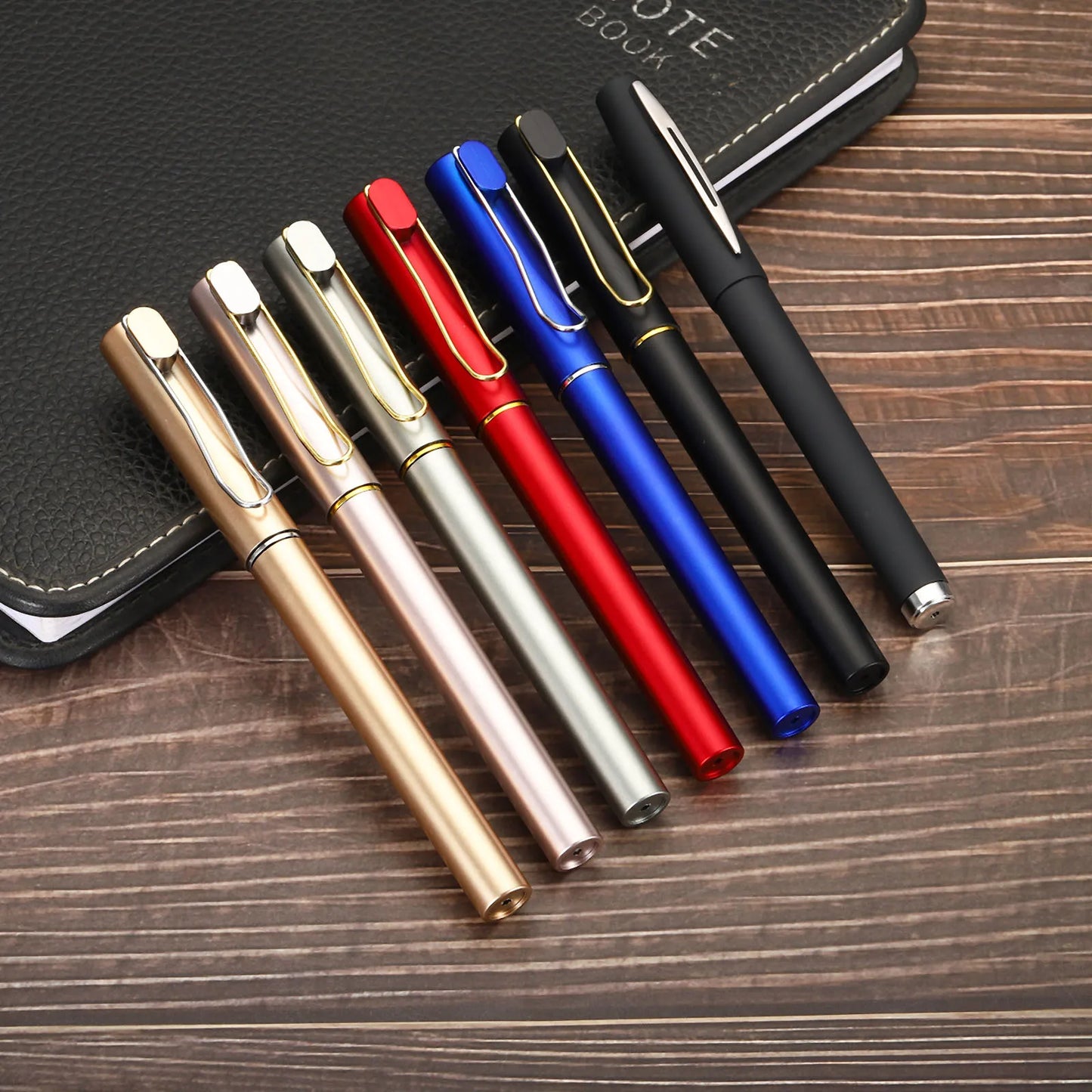 12 Pieces Black Ink Gel Pens Roller Ball Pens 0.5mm Fine Point Smooth Writing Office Supplies
