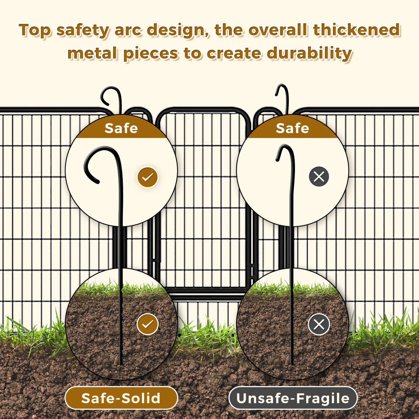 Dog Playpen with Door, Outdoor/Indoor Foldable Metal Pet Fence, Heavy Duty Puppy Exercise Pen for Yard, RV Camping, DIY Pet Cage