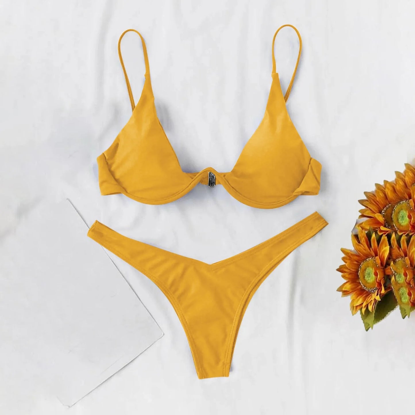 2025 Sexy  Bikini Swimsuit Low Waisted  Beach Bathing Suit   Brazilian Swimwear Two Pieces Sale