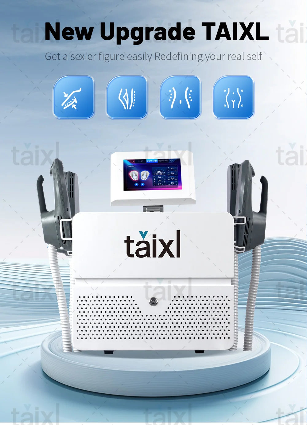 TAIXL Sculpt Machine 15Tesla 6500w  EMS RF Fat Slimming Burning Muscle Stimulation Body Sculpting 15 Electromagnetic Therapy