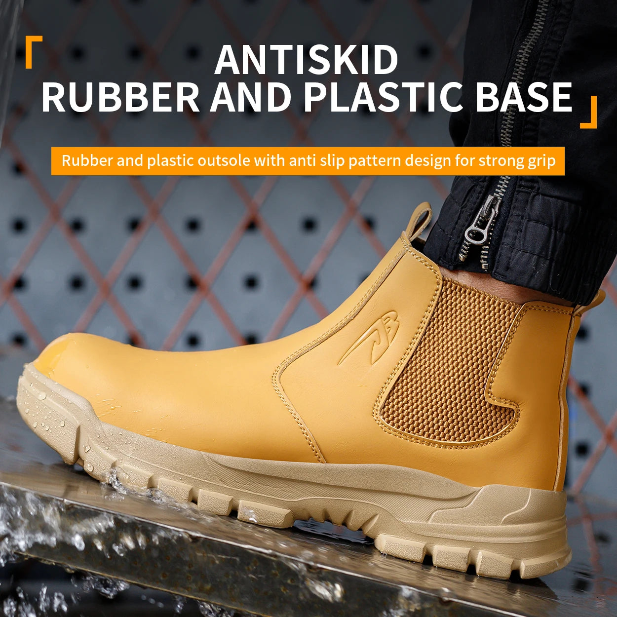 Waterproof Men's Safety Work Boots Steel Toe Shoes Anti Impact Anti Puncture Outdoor Hiking Protective Boots