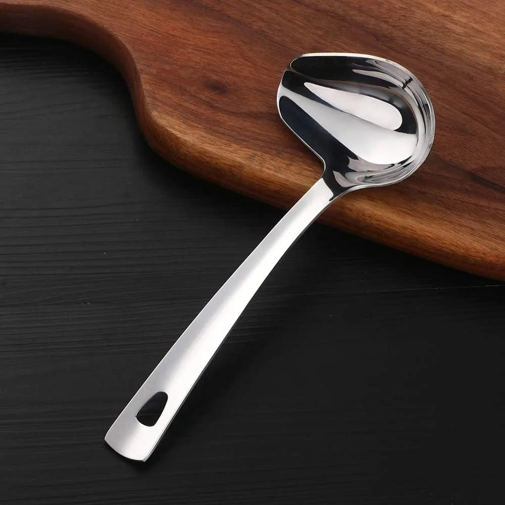 Sauce Ladle, BuyGo Drizzle Spoon with Spout Gravy Soup Ladle, Stainless Steel Kitchen Utensil, Mirror Polish & Dishwasher Safe,