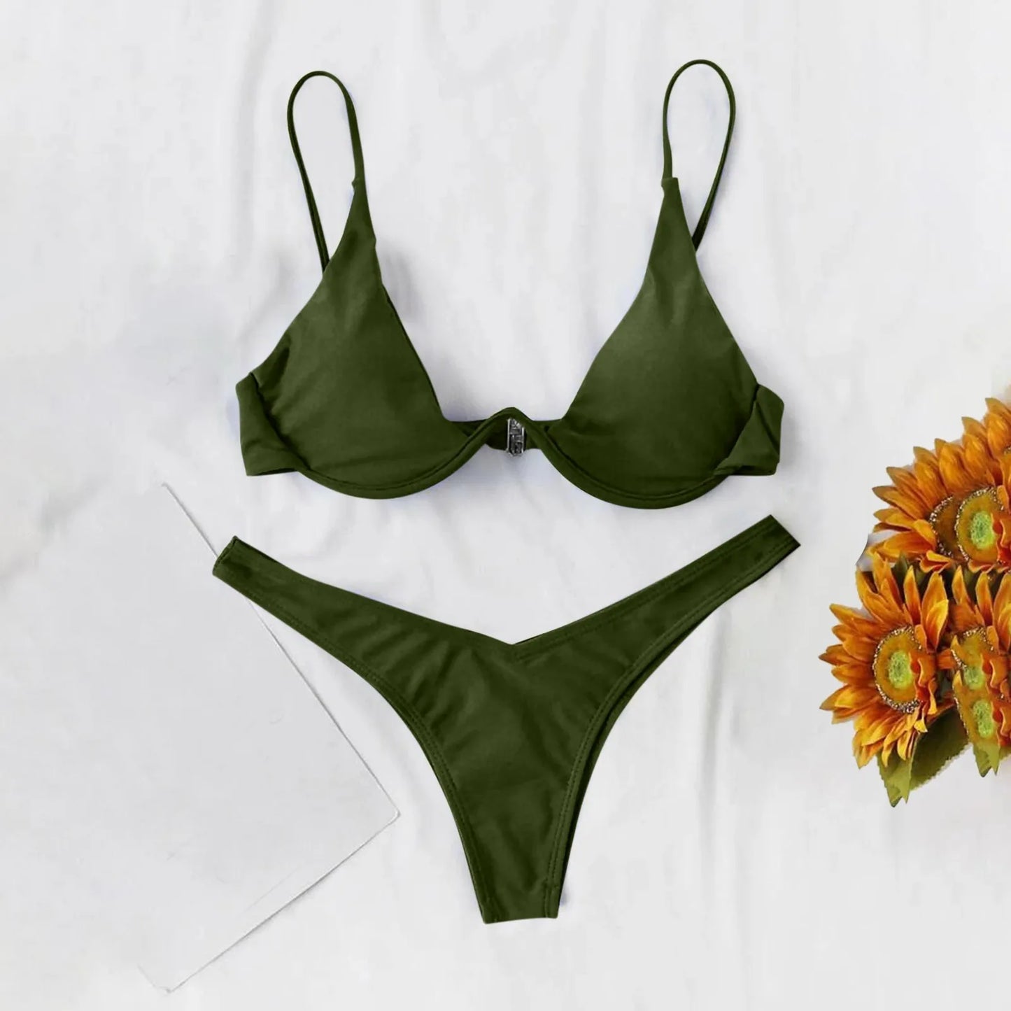 2025 Sexy  Bikini Swimsuit Low Waisted  Beach Bathing Suit   Brazilian Swimwear Two Pieces Sale