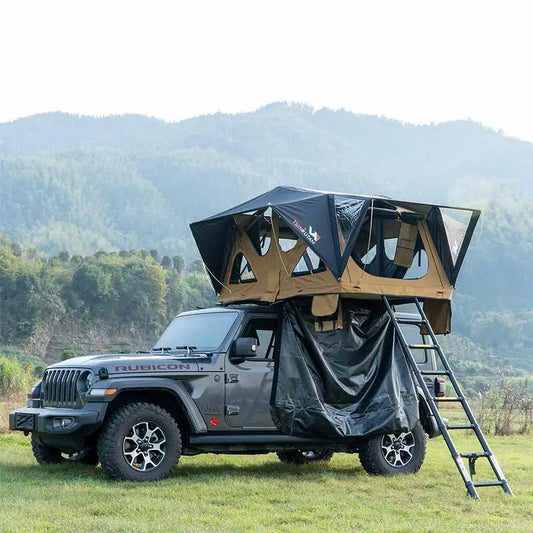 Rooftop Tent Naturnest Andromeda Car Roof Top Tent Soft Cover Tents for Camping RTT Overlanding Tent with Telescopic Ladder