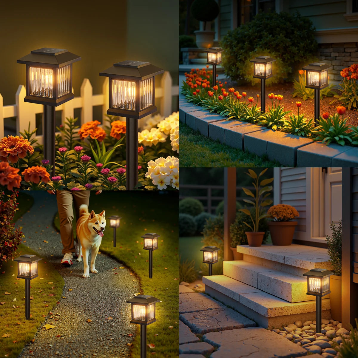 2/12-Pack Solar Outdoor Lights, Auto On/Off Solar Garden & Street Lights for Lawn, Patio, Driveway - Perfect Gifts